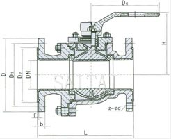 Q41F46/F3-10/16/25C,、10P ANSI:150Lb 300Lb結(jié)構(gòu)圖