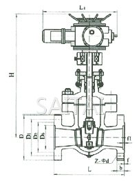  Z42Y/Z942Y型 電站用法蘭楔式閘閥結(jié)構(gòu)圖