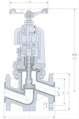襯膠截止閥、襯氟截止閥結(jié)構(gòu)圖