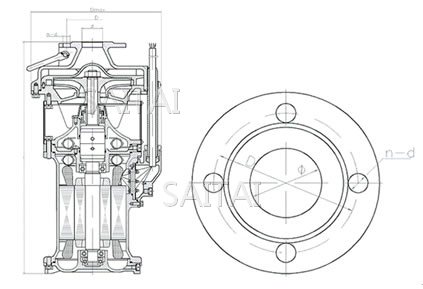 QYF160-4-3不銹鋼潛水電泵外形尺寸圖