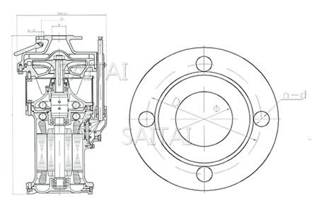 QYF65-13-4不銹鋼潛水電泵外形尺寸圖