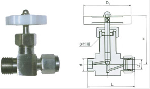 QJ-2氣動管路截止閥產品簡圖