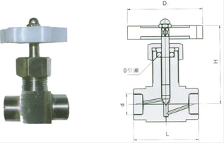 QJ-4內(nèi)螺紋氣動(dòng)管路截止閥產(chǎn)品簡(jiǎn)圖
