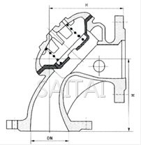 100A 角型定水位閥結(jié)構(gòu)圖