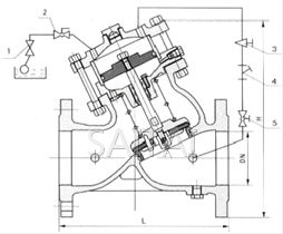 活塞式遙控浮球閥結(jié)構(gòu)圖