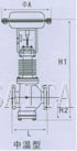 氣動(dòng)薄膜直通單座,、雙座調(diào)節(jié)閥結(jié)構(gòu)圖2