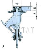 氣動罐底調(diào)節(jié)閥外形尺寸圖3