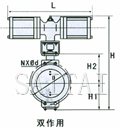 氣動活塞調(diào)節(jié)蝶閥結(jié)構(gòu)圖2