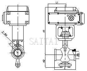 ZAJV電子式電動(dòng)V型調(diào)節(jié)球閥結(jié)構(gòu)圖