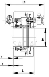  BYCZ949型電動(圓形)封閉式眼鏡閥結構圖2