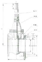 暗桿楔式閘閥總裝圖