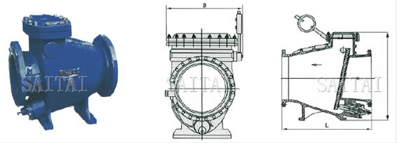 HH44(Z/X),、HH44(X/T/H)微阻緩閉止回閥外形尺寸圖